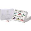 PRESTIGE & DELUXE Tea Collection Colonial- La via del Tè Firenze, Selezione di 30 Tè in bustina - Miscele Profumate - confezione regalo bianca con particolori dorati ed argentati
