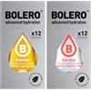 Generico SET 24 BOLERO bustine da 3 grammi 12 Ice Tea Peach Pesca + 12 Banana Preparato istantaneo per Bevande con Stevia e Vitamina C e Senza Zucchero
