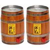 Italian Craft Brewery Birra Artigianale Italiana DELìRA bionda -Cruda Non Filtrata, 2 Fusti da 5 Litri cad. con Spillatore, Rubinetto facile da usare.| Idea Regalo Particolare.Prodotta da I.C.B. Italian Craft Brewery