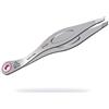 Premax - Pinzetta - Ring Lock System Line - Punta obliqua - Donna - Acciaio INOX - 3 3/4-cm. 9,5 - Made in Italy