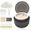 Wokyo Kit di cera per naso per donne e uomini, kit portatile con perline da 50 g, 6 applicatori, 10 bastoncini per naso e 5 sacchetti di olio, mini scaldacera da 10 ml per la depilazione di naso, orecchie
