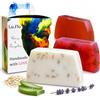 Lu.Flo Saponette Profumate BIO - Saponi Artigianali - Glicerina e Aloe Vera - Set da 3 Aromi: Lavanda, Miele, Avena - Scrub Corpo Esfoliante - Confezione Regalo Donna - Lu.Flo