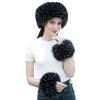 Wokuaile Fasce per Capelli In Pelliccia Sintetica da Donna, Paraorecchie Elastici Invernali Scaldabraccia Nero Grigio