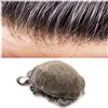 Hair Notion Hairnotion Toupee Uomo Capelli Veri Merletto svizzero 8 x10 Protesi 1b # con il 40% di capelli grigi # 1b40