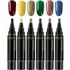 Generic Penne per unghie, 6 colori, punta fine, per, per fai da te, donne, uomini, giovani, principianti, madri, manicure, saloni di bellezza e casa