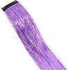 Wambere 4 extension per capelli sintetici con clip, accessori per capelli per ragazze, ciocche di capelli colorate, 50 cm, per donne, ragazze, feste, festival, cosplay, viola chiaro