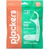 Plackers Micro Mint Flosser dentali, sapore di menta fresca, stuzzicadenti pieghevole, super tuffloss, facile da riporre con sigillo a cerniera sicura, 300 pezzi