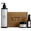 N77 SKIN CARE Kit barba da uomo - sahmpoo barba 300 ml, balsamo barba 50 ml, olio barba 30 ml - 100% NATURALE - prodotto nell'unione europea
