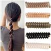 Hokuto Fasce per capelli con filo telefonico, Fasce per capelli colorate con filo telefonico per bambini, Coda di cavallo intrecciata con fiocco Elastici per capelli a spirale Donne Ragazze (Style-E)
