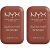 NYX Professional Makeup Buttermelt Bronzer Tonalità 06 Do Butta Lunga Tenuta 12h No Transfer Look Abbronzato e Luminoso con Burro di Mango Karité e Mandorle - 2 Bronzer da 5g