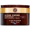 Yves Rocher RICHE CRÈME Antirughe, Cura del giorno, rigenerante anti anti invecchiamento, ammorbidisce le rughe, 1 barattolo di vetro da 50 ml..