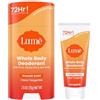Lume Deodorante per tutto il corpo - Mini tubo di crema invisibile + confezione di barra solida - controllo degli odori a 72 ore - privo di alluminio e bicarbonato di sodio, amante della pelle (Clean
