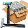 MAGDIY Rasoi usa e getta da uomo, confezione da 100 pezzi, forniture per senzatetto, doppia lama, rasoio di sicurezza da viaggio, rasoio da barba, rasoi per il corpo, per hotel, campeggio, balneazione
