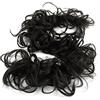 IMISSU Parrucchino di grandi dimensioni Ricci Capelli disordinati Bun Scrunchies Fascia elastica per Ciambella Estensione dei Pezzo per le donne Ragazza (Nero)