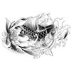 Generic 5 PCS Temporary Tattoos Adesivi Per Tatuaggi Koi A Base Di Erbe, Semipermanenti, Impermeabili, A Lunga Durata, Inchiostro Per Carpa, Personalità, Fiore, Tatuaggio Sul Braccio