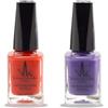 VK Vivien Kondor London Set di 2 smalti Halal all'henné, permeabili, vegani, a lunga durata, non necessitano di raggi UV (Aladdin, rosso imperiale)