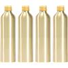 YANCAER 4 Pezzi 250ml Flaconi in Alluminio Dorato con Tappo a Vite - Contenitori Ricaricabili per Cosmetici, Oli Essenziali, liquides, huiles, cosmétiques, voyages et préparations DIY
