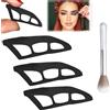 Generisch Ey-etour Makeuphack, Ey-etour eyeshadow tool, stencil per ombretto riutilizzabile, eyeliner contour tool, set di strumenti per il trucco audace (3 pezzi)
