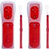 TechKen Wii Controller 2 Pack, telecomando Wii con custodia in silicone e cinturino da polso, telecomando Wii per Wii/Wii U