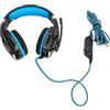 Tomantery Cuffie da Gioco Design Ergonomico e Confortevole Cuffie Auricolari con Cancellazione del Rumore per PC Morbide per Telefono Cellulare Blu 2,3 m