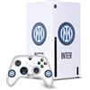 Head Case Designs Licenza Ufficiale Inter Milan Logo Su Bianco Distintivo Pacchetto Console Da Gioco Wrap E Pelle Per Controller Compatibile con Xbox Series X
