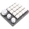 Yosoo Health Gear Tastiera Macro Programmabile Personalizzata, Mini Tastiera Meccanica da Gioco Cablata a 16 Tasti con Illuminazione RGB, 3 Manopole per Scorciatoie, Ideale per Giochi Ed Editing