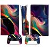 LNMLRBXEXZ Compatibile Con Adesivi Skin Per PS5 Slim Skin Disc Edition & Per Digital Console Controller Vinyl Cover Skins Wraps Scratch Resistant Compatible 25595 Avvolgimento(Disc Version)