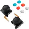 GuliKit Joystick Elettromagnetico TMR Anti-Drift per Switch/OLED/Lite - Ricambio Analogico per Joy-Con con Cappucci Grip per Pollici
