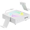 Getdoublerich Ventola di raffreddamento antipolvere per console Xbox Series X/S, con luci fredde RGB 4 velocità ventola di raffreddamento silenziosa (bianco)