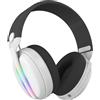 Subsonic - Vektra Cuffie da Gaming Wireless per PS5 PS4 PC Xbox Switch - Cuffie da Gioco a LED con Altoparlanti 7.1, Microfono Retrattile, Regolazione del Volume e Pulsante muto - Bianco