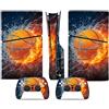 LNMLRBXEXZ Compatibile Con Adesivi Skin Per PS5 Slim Skin Disc Edition & Per Digital Console Controller Vinyl Cover Skins Wraps Scratch Resistant Compatible 62111 Avvolgimento(Disc Version)