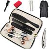 JIESENYU High-end Professionale Parrucchiere 10 Pollici Forbici Parrucchiere Barbiere Strumento Salone 440C Acciaio Parrucchiere Argento 10pcs Set (Set-2)