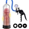 Generico Pompe del pene a vuoto con lente d'ingrandimento e manometro pompa del pene giocattoli del sesso per gli uomini, pompa ingrandimento estensore masturbare per uomo cazzo stretching