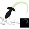 LOCHENRO Plug anale con coda di cane Plug anale in silicone Plug coda fluorescente Prostata Vagina Massaggio Ano Dilatatore Pet Play Masturbazione Giocattolo sessuale per donne Uomini Principianti Coppie