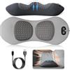 Generico Massaggiatore Schiena,Massaggio schiena 3 in 1,Massaggiatore Elettrico per Schiena da Letto,Cuscinetto Elettrico per Massaggio Lombare con Calore,per Casa Ufficio Viaggio Auto Sedile (Gray)