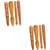 DEARMAMY 2 Set Massaggio Per Massaggio Del Piede Strenne Asciutto Utensile Multifunzione Massaggiatore Raschiante Massaggiatore Dei Punti Di Agopuntura Di Legno 4 Pezzi * 2