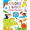 Grillo Parlante Animali e dinosauri. Coloro e gioco. Ediz. a colori. Con pennarelli