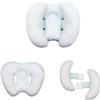Blublu Park Cuscino da viaggio 2 in 1, a forma di banana, regolabile, per neonati e neonati, supporto per la testa del collo, cuscino per seggiolino auto, per bambini da 3 a 12 mesi, blu