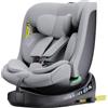 GLOKID seggiolino auto Isofix 360°Girevole Seggiolino Auto 0-36 Kg Gruppo 0/1/2/3, Regolabile in Altezza (Grigio)