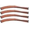 SIXRUN Coperchio della Maniglia dei Passeggini, Protezione per Maniche Lavabili in Pelle 4pcs con Accessori per Passeggini con Cerniera, Stile Lungo un Pezzo e Misura 52 X 12 Cm di (BROWN)