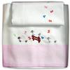 Zigozago - Set 3 pz Lenzuola per lettino in cotone con Ricamo Pecorelle | Colore: Rosa | Federa, Lenzuolo e Coprimaterasso con Elastico | Misure 145x110 cm | Fatto a Mano personalizzabile con nome