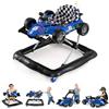 COSTWAY 4 in 1 Girello per Bambini, Altezza Regolabile a 3 Livelli, Passeggino per Bambini, con Volante Imbottito e Scatola Musicale, Portata 12 kg, per Bambini 6-18 Mesi (Blu)