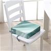 FANSU Rialzo da Sedia per Bambini, Marmo Stampa Comodo e Smontabile Cuscino Seduta per Sedia Cuscino Alzasedia con Cinghie Lavabile per Seggioloni Alza Sedia (Verde,32x32x8cm)
