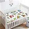 Odot Lenzuolo con angoli Lenzuola Carrozzina Neonato, Cartone Animato Auto Stampa Bambino Cotone Coprimaterasso, Lenzuola per Culla Babybay (80x160 cm,Reticolo)