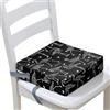 Surwin Rialzo da Sedia per Bambini, Rialzo Sedia Bambini Cuscino Rialzo Cuscino per Sedia Seggiolino Regolabile con 2 Cinghie per Sedia da Pranzo -Fenicottero 3D (Nero,32x32x8cm)
