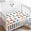 Odot Lenzuolo con angoli Lenzuola Carrozzina Neonato, Cartone Animato Auto Stampa Bambino Cotone Coprimaterasso, Lenzuola per Culla Babybay (80x160 cm,Aereo)