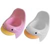 Virsus 2 Vasini con seduta ergonomica 5212, misura pari a 32x23x24 cm, schienale rialzato, wc apprendimento per neonati a forma di PAPERA per bambini, facile da pulire, Vari Colori (Rosa e Bianco)