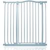 Safetots Cancelletto di Sicurezza Extra Alto con Parte Superiore Incurvata, 89cm - 98cm, Grigio Opaco, Extra Alto con 100cm di Altezza, Montaggio a Pressione per Scale, Barriera di Sicurezza