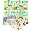 Humbi Thick 2 in 1 - Tappetino educativo in schiuma XPE, 200 x 180 cm (foreste/strade)