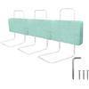 Froadp 150cm Lettino Laterale Anticaduta Sponda Letto Soft Pack per Bambini in Lino Ringhiere per Bambini Sponda Letto Portatile Regolabile in Altezza Protezione Bordo Letto per Lettino(Verde Mare)